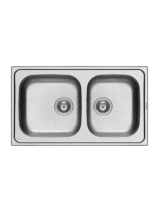 Maidtec Inset 2B Ένθετος Νεροχύτης Inox Σατινέ Μ86xΠ50cm Ασημί