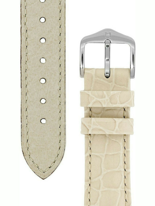 Hirsch Aristocrat Δερμάτινο Λουράκι Μπεζ 18mm