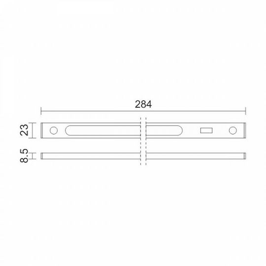 Spot Light LED Γραμμικό Φωτιστικό Οροφής 4W Φυσικό Λευκό IP20