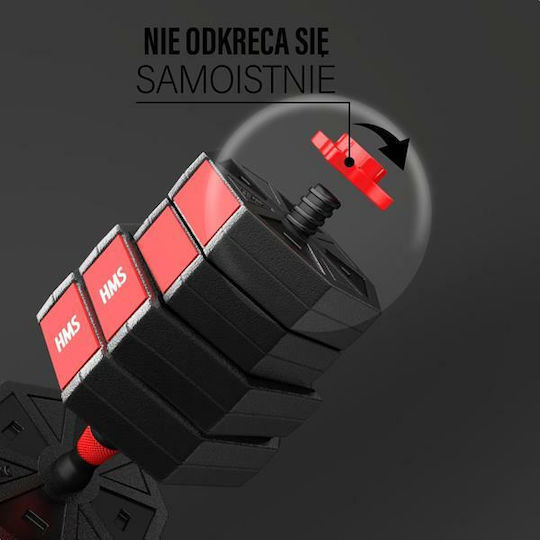 HMS SGC40 Set de gantere cu bară, greutate totală 40kg