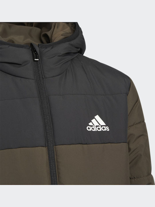 Kids' Sports Jacket Long with Hood Khaki Performance