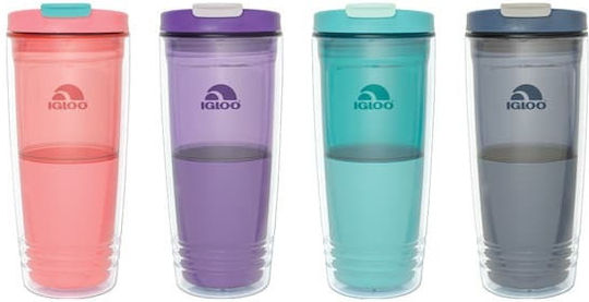 Igloo Havasu Double Wall Μπουκάλι Θερμός Ανοξείδωτο BPA Free 650ml Ροζ