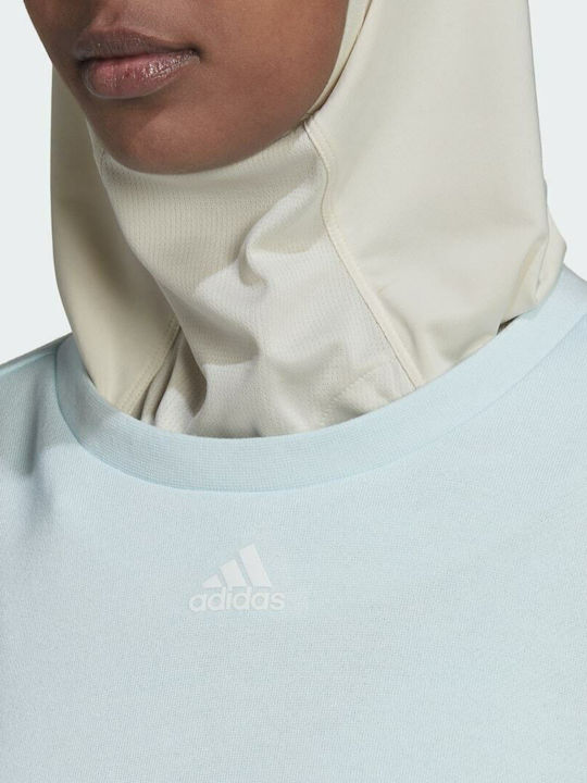 Aeroready Studio Long Women's Sweatshirt Light Blue