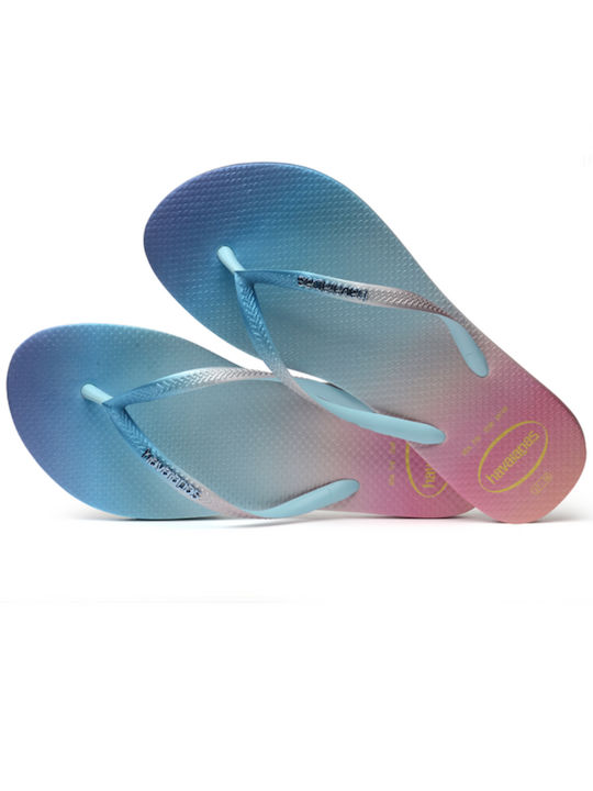 Gradient Sunset Damen-Flip-Flops in Hellblau Farbe