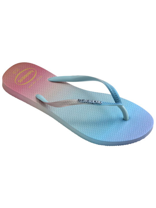 Gradient Sunset Damen-Flip-Flops in Hellblau Farbe