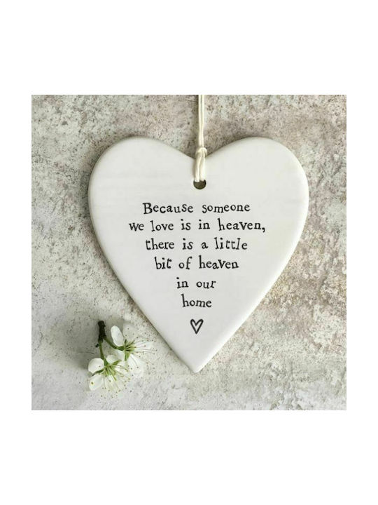 Synchronia Decorațiune Suspendată Albă Din Material Ceramic 9.5x9cm