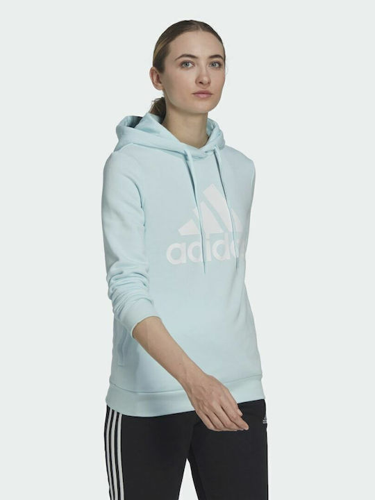 Essentials Logo Lang Damen Sweatshirt Kapuzen Hellblau