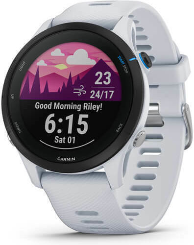 Garmin Forerunner 255 Music 46mm Waterproof Smartwatch with Heart Rate Monitor (Whitestone)