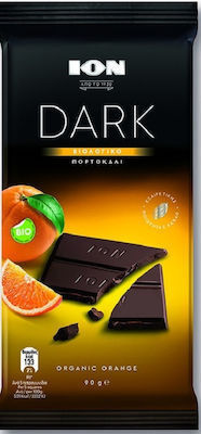 ION Dark Σοκολάτα Υγείας με Βιολογικό Πορτοκάλι 90gr