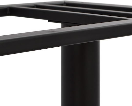 HomeMarkt Folding Table Stand made of Metal with Regulator Black 70x40x72cm