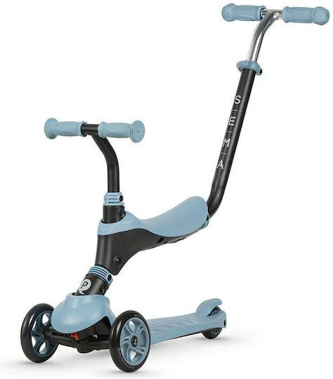 Q Play Kinderroller Sema Pearl 3 in 1 3-Rad mit Sitz für 2+ Jahre Hellblau