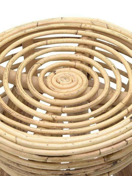 Wooden Beige Stool 34x34x46cm Wooden Beige Stool 34x34x46cm