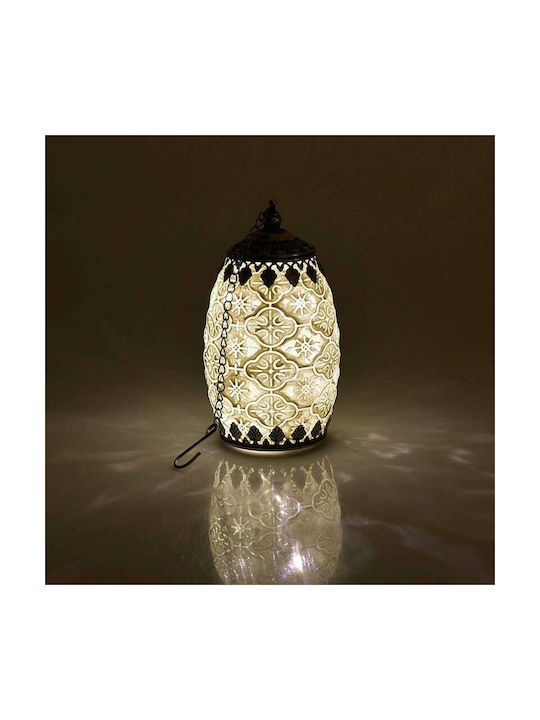 Inart Decorative Lamp Lattern LED Battery White