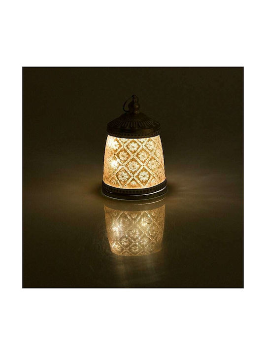 Inart Lantern Decorative Lamp Lattern Gold