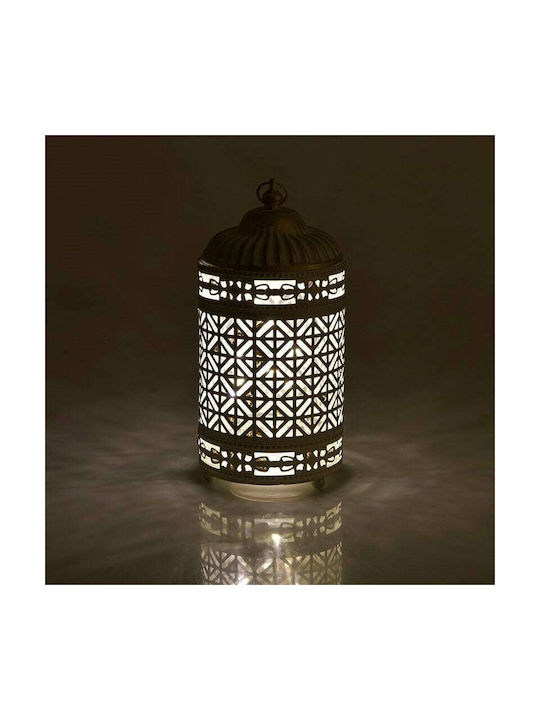 Inart Decorative Lamp Lattern LED Battery Gold