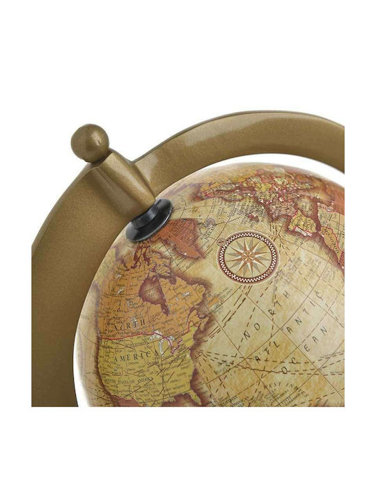 Inart World Globe with Diameter 13cm and Height 21cm