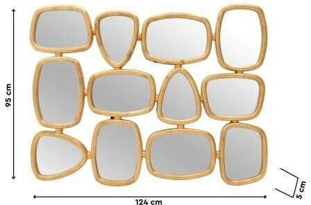 Inart 3-95-641-0160 Καθρέπτης Χρυσός 95x124cm Inart 3-95-641-0160 Καθρέπτης Χρυσός 95x124cm