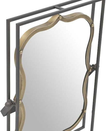 Inart 3-95-153-0012 Wandspiegel Rechteckig Gold 65x52cm Inart 3-95-153-0012 Wandspiegel Rechteckig Gold 65x52cm