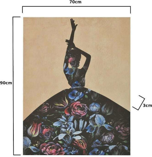 Inart Φιγούρα Πίνακας σε Καμβά 70x90cm