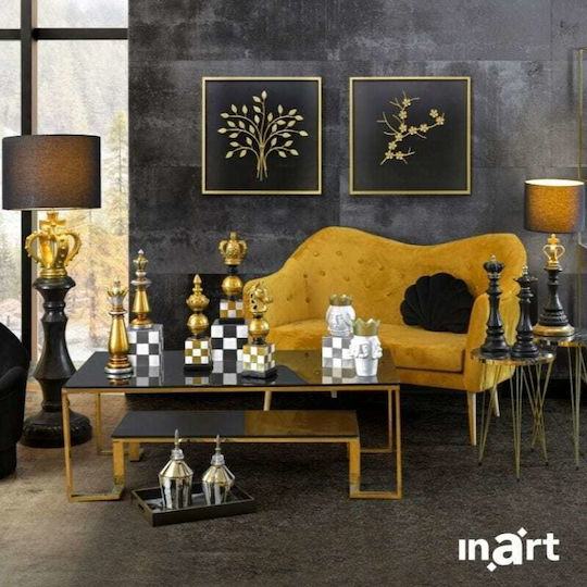 Inart Dekoratives Schachfigur aus Kunststoff 12x12x39cm 1Stück