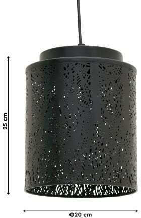 Inart Pendant Light Black 25.5cm