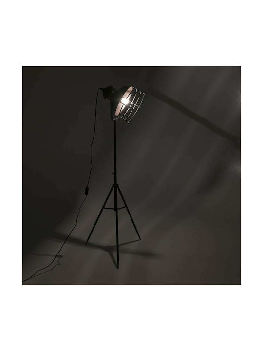 Inart Vintage Floor Lamp H127xW52cm. with Socket for Bulb E27 Black