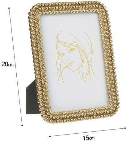 Inart Photo Frame Gold Polyresin 15x20 Inart Photo Frame Gold Polyresin 15x20