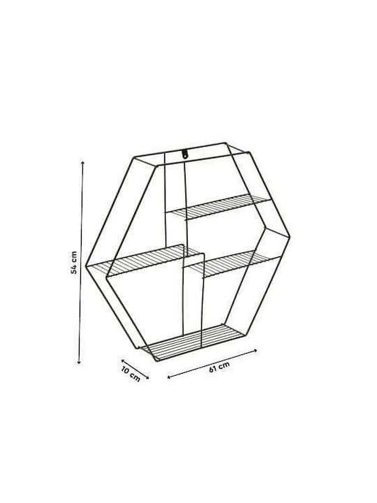 Ράφι Τοίχου Μαύρο 42x9x38cm