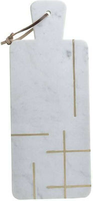 Inart Rectangular Marble Chopping Board White 38x15cm