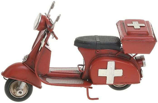Inart Античен Декоративна миниатюра Метална Red Веспа 18x7x11см 1бр