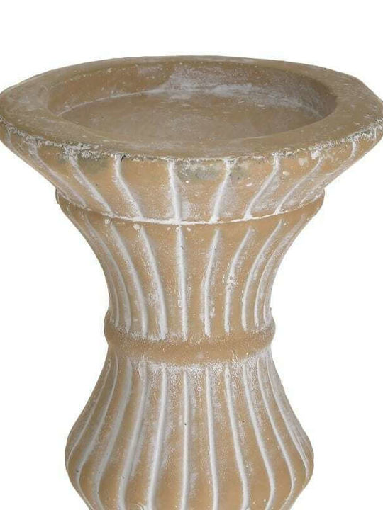 Inart Candle Holder suitable for Tealights Concrete Beige 9x9x24cm 1pcs