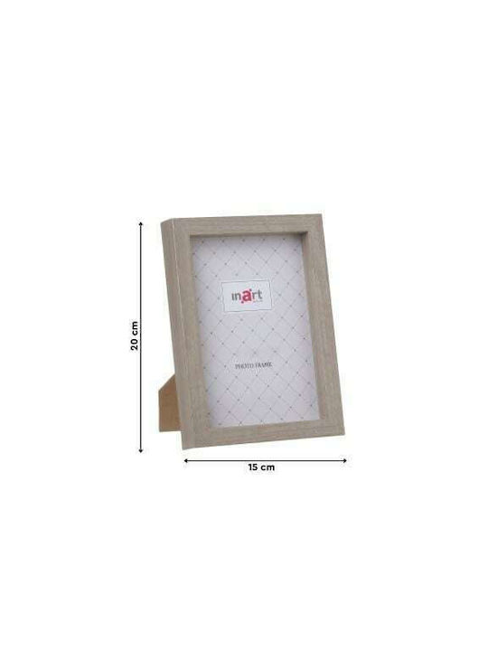 Inart Plastic Beige Photo Frame