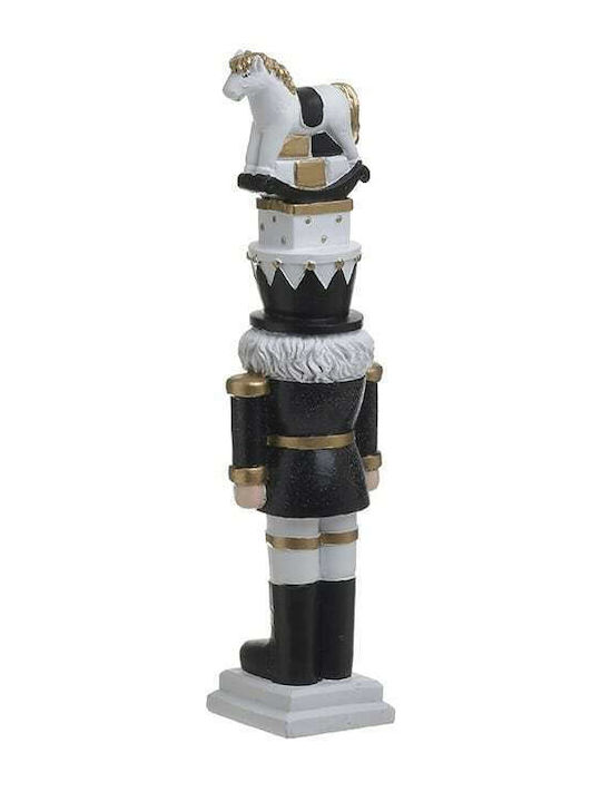 Inart Polyresin Christmas Nutcracker 34cm Black 2pcs