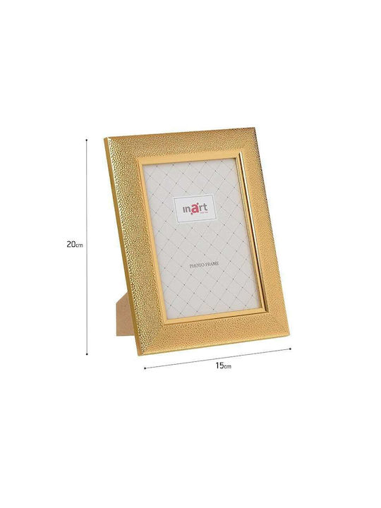 Inart Photo Frame Plastic 15x20cm Χρυσή 1pcs