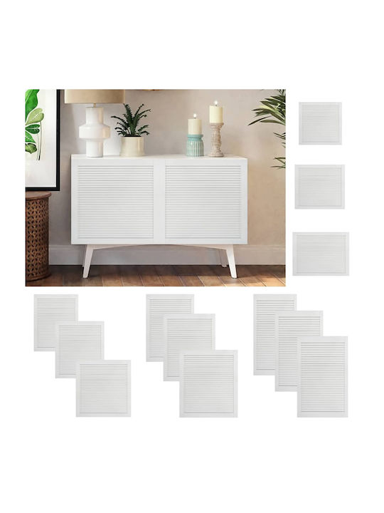 vidaXL Rectangular Bookcase Door made of Solid Wood in White Color 69x39.4cm 151160 1pcs