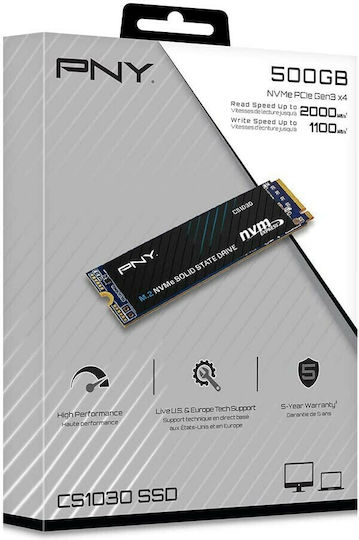 PNY CS1030 SSD 500GB M.2 NVMe PCI Express 3.0