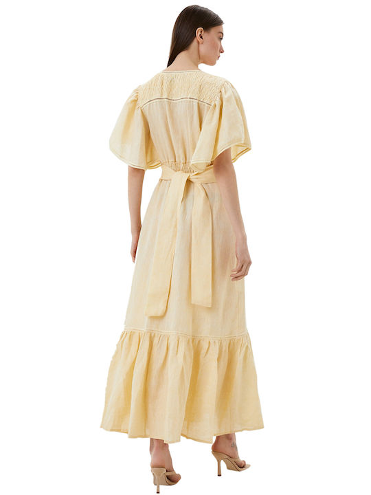 Silvian Heach Mielikki Summer Mini Dress Yellow