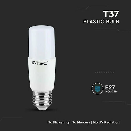 V-TAC LED Bulb 7.5W for Socket E27 and Shape T37 Cool White 660lm