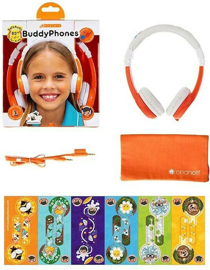 BuddyPhones Entdecken Verkabelte Kinder Am Ohr Orange Kopfhörer