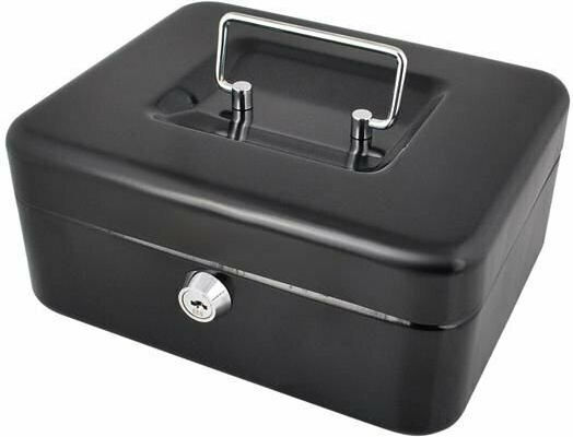 Malatec Cash Box with Lock Black