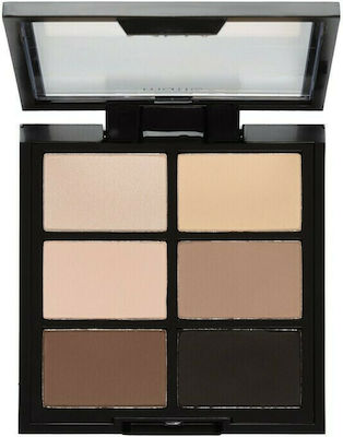 MUA 6 Shade Eye Shadow Palette Matte Pressed Powder Natural Essentials 7.8gr