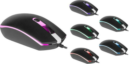 Defender Dot MB-986 RGB Gaming Ποντίκι Μαύρο
