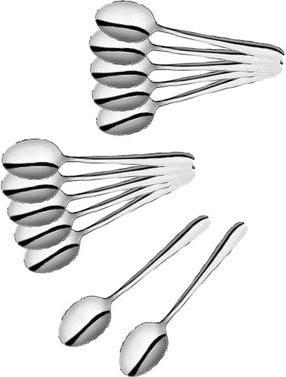 HOMie Linguri Cafea / Ceai Metalice Argintii 5592