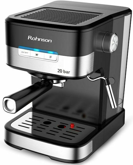 Rohnson Μηχανή Espresso 850W Πίεσης 20bar Μαύρη R-990