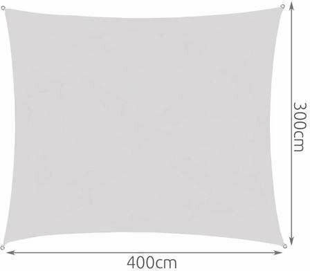 Ορθογώνιο Πανί Σκίασης Γκρι 4x3m