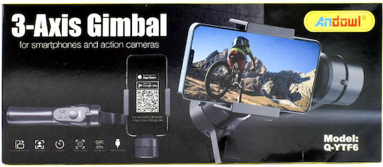 Andowl Q-YTF6 Phone Gimbal with 3 Axis Stabilization and 6 Operating Hours Gray