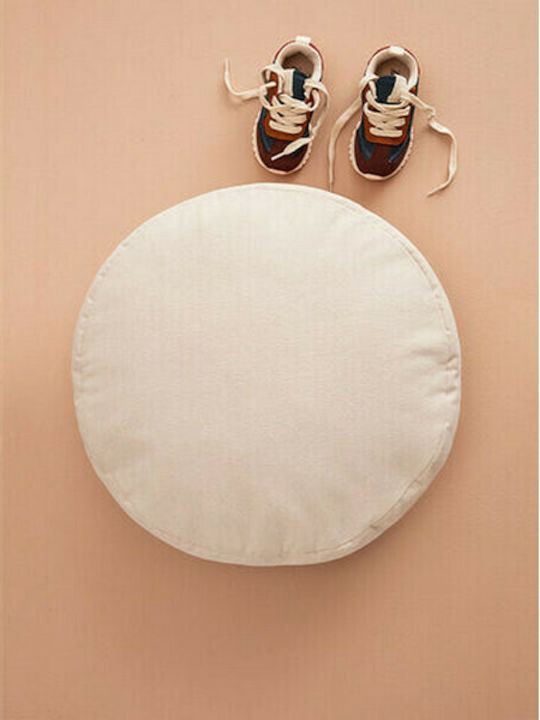 Kids Concept Kids Round Throw Pillow 40cm White