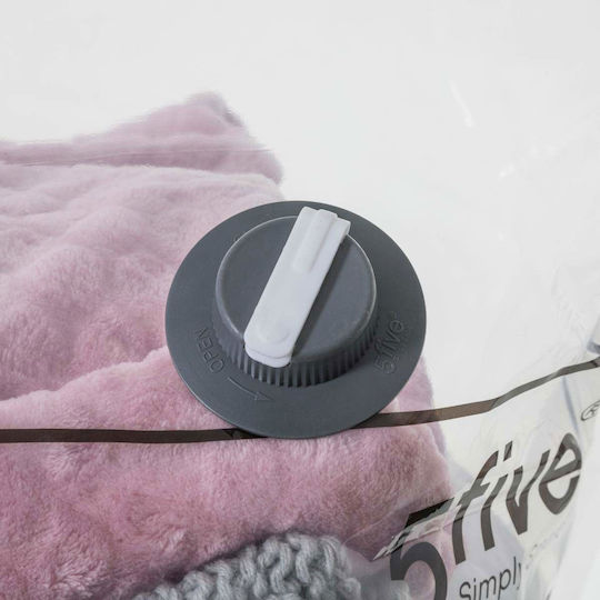 5Five F-V Air Store Fabric Storage Case For Clothes Airtight and with Vacuum in Black Color 60x45x25cm 1pcs