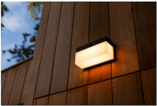 Lutec Fran Street Solar Light 9.7W 800lm Warm to Cool White with Motion Sensor IP44 18cmx7.9cmx9.1cmcm