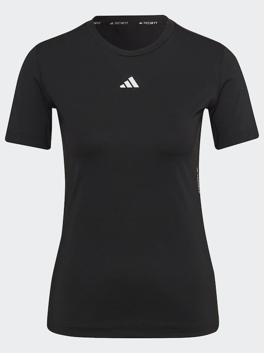 Techfit Γυναικείο T-shirt Fast Drying Μαύρο